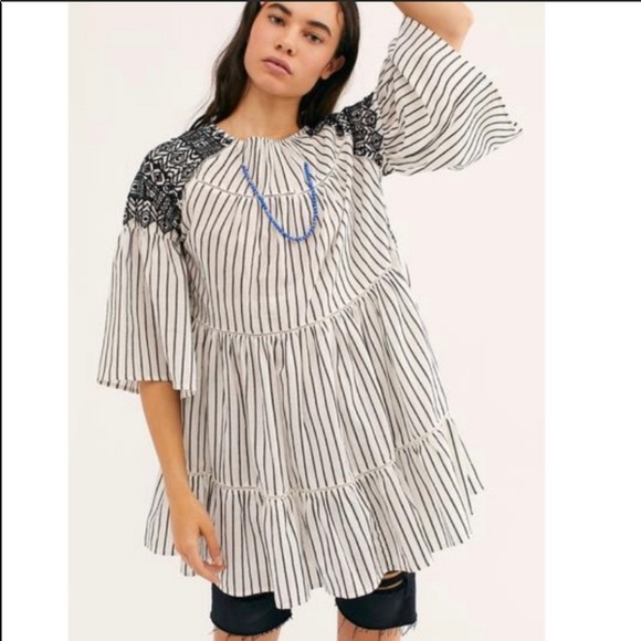 Free People Boho Embroidered Dress - Picture 2 of 12